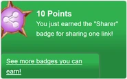 Sharer (earned).png (32 KB) Earning the "Sharer" badge