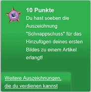 Erhalten des Badges "Schnappschuss"