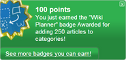 Earning the "Wiki Planner" badge