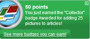 Earning the "Collector" badge