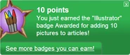 Earning the "Illustrator" badge