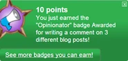 Opinionator (earned).png (32 kB) Earning the "Opinionator" badge