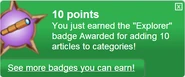 Earning the "Explorer" badge