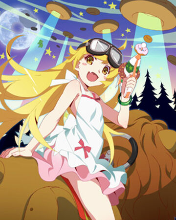 Armadura Shinobu Wiki Monogatari Fandom Bakemonogatari, cross, deishuu, episode, gaen, headphones, izuko.