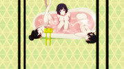 Hanekawa and Fire Sisters Bathtub