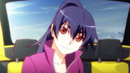 Kanbaru with ponytail in Hanamonogatari.