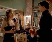 Molly dressing up for Christmas.