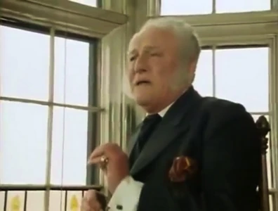 Mycroft rapt, challenging his brother in their game of deductions about people on the street