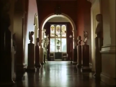 A decorated interior corridor of the Diogenes Club