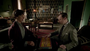Sherlock and Mycroft playing