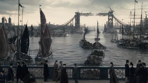 A shot of the Thames from the 2009 film, Sherlock Holmes