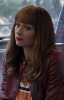 Eurus disguised as Elizabeth on the bus during her first meeting with John Watson