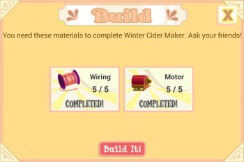 Winter Cider Maker material