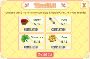 Emeral Oven material