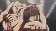 Mount Toba using the technique against Baki in the anime series.