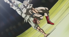 Katsumi during his fight with Roland Istaz.