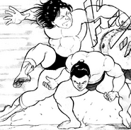 Ryuukongou fighting Kouhei Kuzumi.