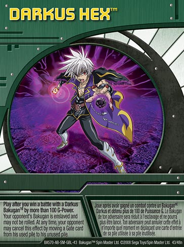 Bakugan Battle Brawlers DARKUS FOIL Ability Card 45/48 BA177 2008