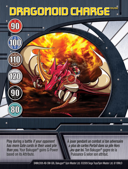 Bakugan dragonoid cheap card