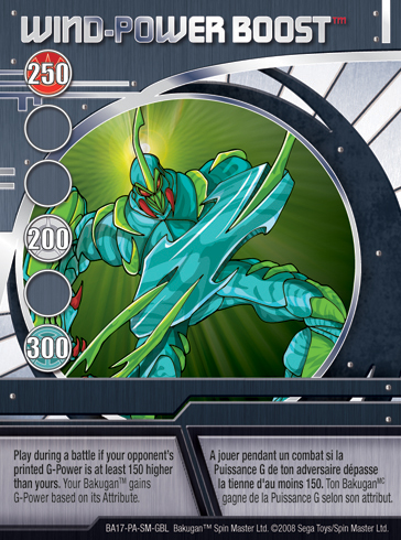 Bakugan Ability Card G-Power Increase 36/48c + G-Power Boost 34/48