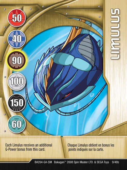 Bakugan Series 7 - 36/48I Blue Ability Card - Colorstorm