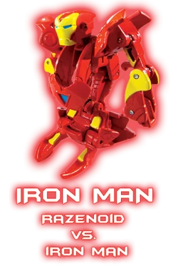 Bakugan Vs Marvel Helios Vs Iron Man Noir - Rare - 2012