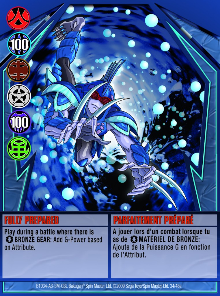 Bakugan Series 7 - 36/48I Blue Ability Card - Colorstorm