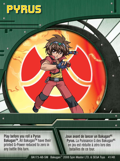  Bakugan Special Ability Trading Card Pyrus : Toys & Games