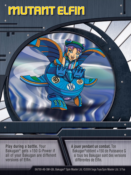 Bakugan Mutant Aquos Elfin - Figurine Spin Master - Occasion