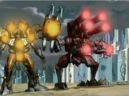 Deezall y Rockfist cargando sus cañones