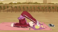 China showing Barbetra how to do yoga