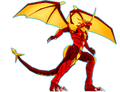 Pyrus Helix Dragonoid in Bakugan form