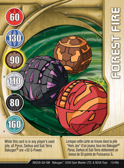 Bakugan Battle Brawlers MAGNETIC ACTION Ability Card 25/48b BA220