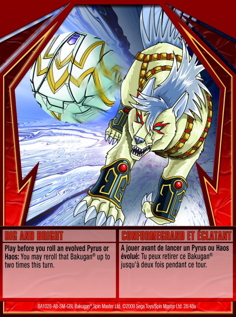 Bakugan Battle Brawlers Red Ability Card Perfect Aim BA222-AB-SM-GBL 27/48b