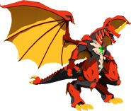 Dragonoid's character model from Bakugan: Champions of Vestroia