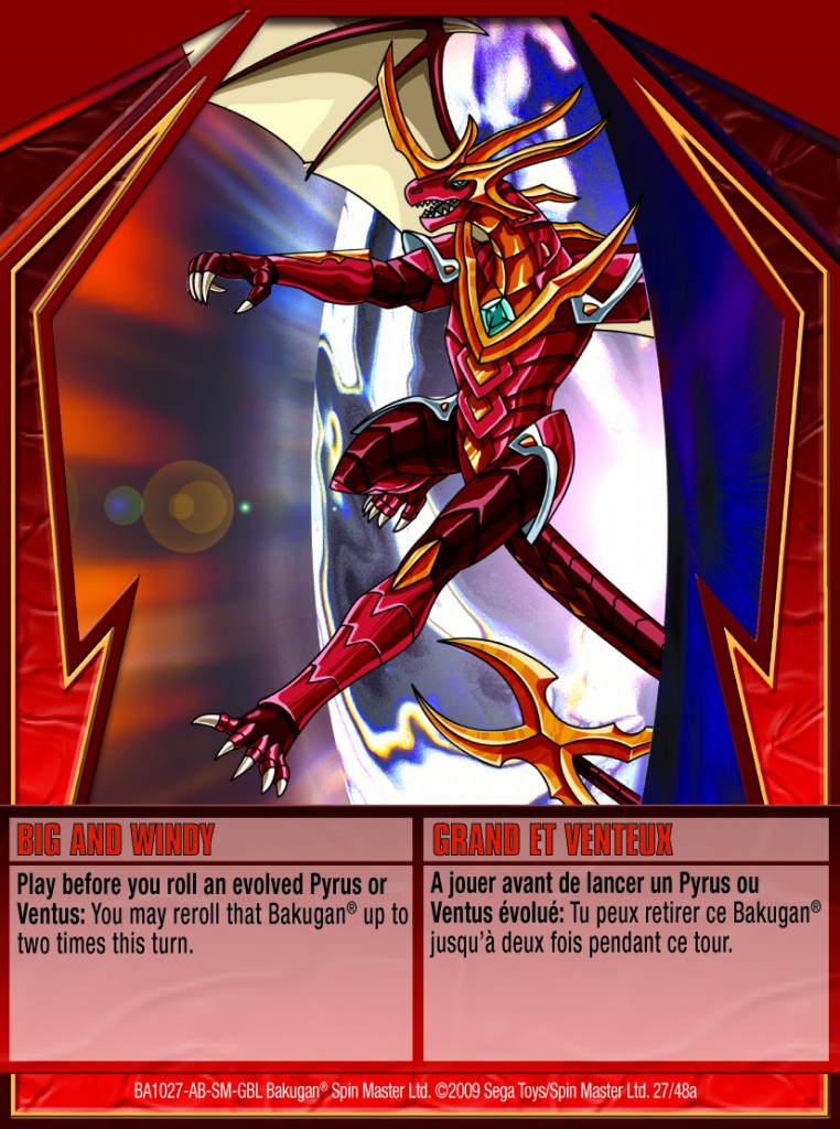 Bakugan Battle Brawlers Red Ability Card Perfect Aim BA222-AB-SM-GBL 27/48b