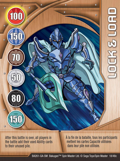 Bakugan Series 8 - 39/48N Blue Ability Card - Trap Slam