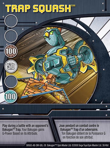 Bakugan Series 8 - 39/48N Blue Ability Card - Trap Slam