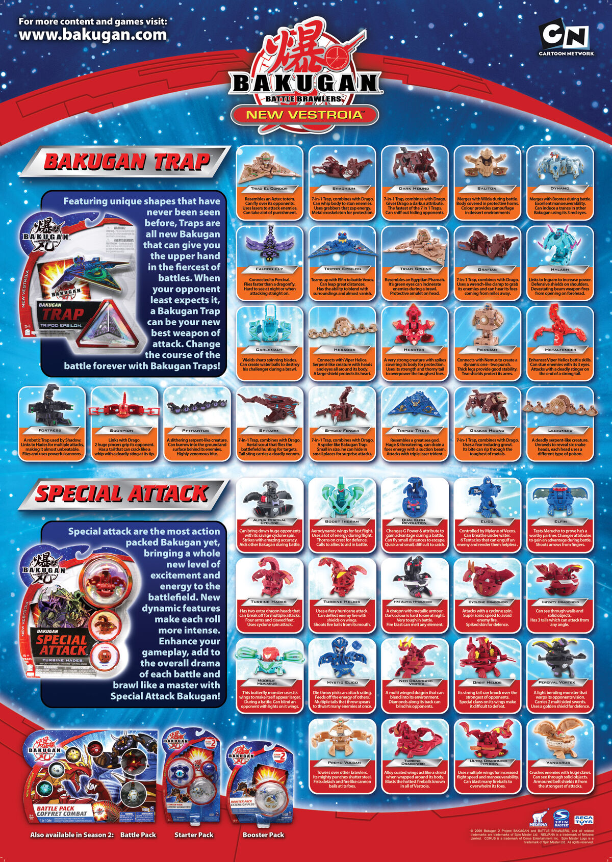 Bakugan Battle Brawlers New Vestroia Special Attack Season 2 Fly Wheel 2008