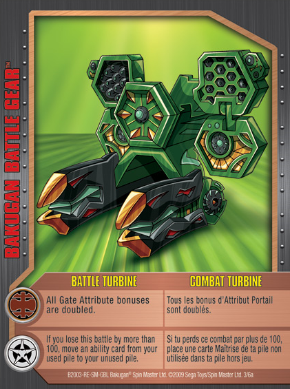 Bakugan Battle Brawlers Doom Foil Version Green Ability Card BA178 Anime TCG