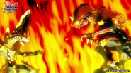 Drago snd Auxillataur’s flaming battle