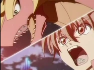 Dan i Drago próbują obudzić Jake'a i Coredema z hipnozy