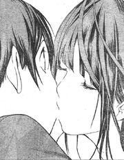Pocałunek Azuki i Mashiro