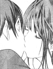 Pocałunek Azuki i Mashiro