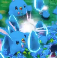 A light is seen when a Tim is dying in the Demo.
