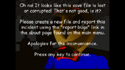 Save file error