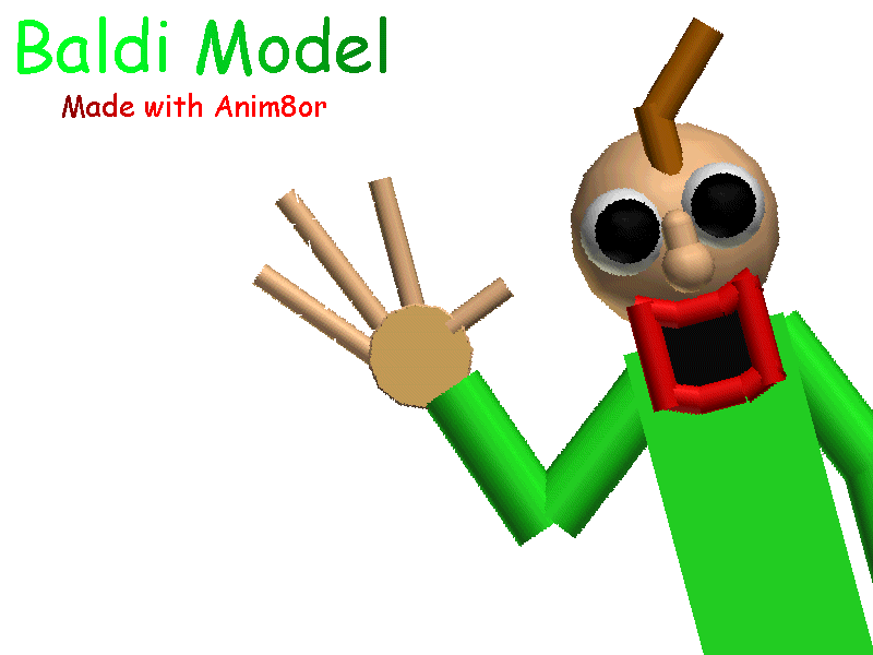 So I Used HaDerpNoobOffical's Anim8or Baldi Model To Create This Custom Baldi's  Basics Plus Title Screen (Credit To HaDerpNoobOffical) : r/BaldisBasicsEdu