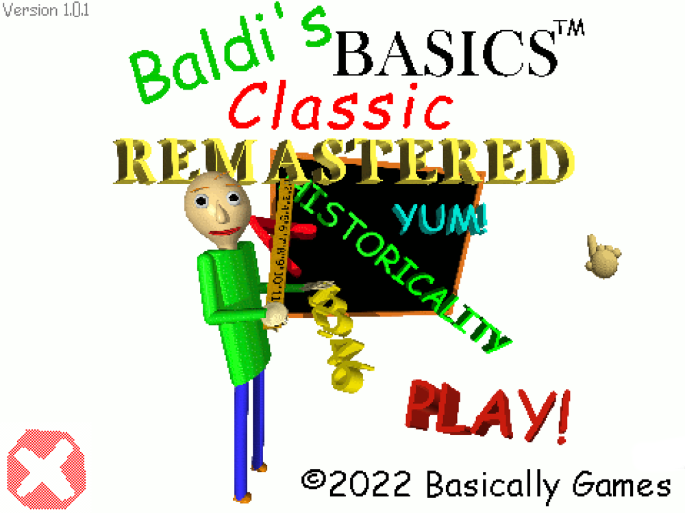 PC / Computer - Baldi's Basics Classic Remastered - Title Screen