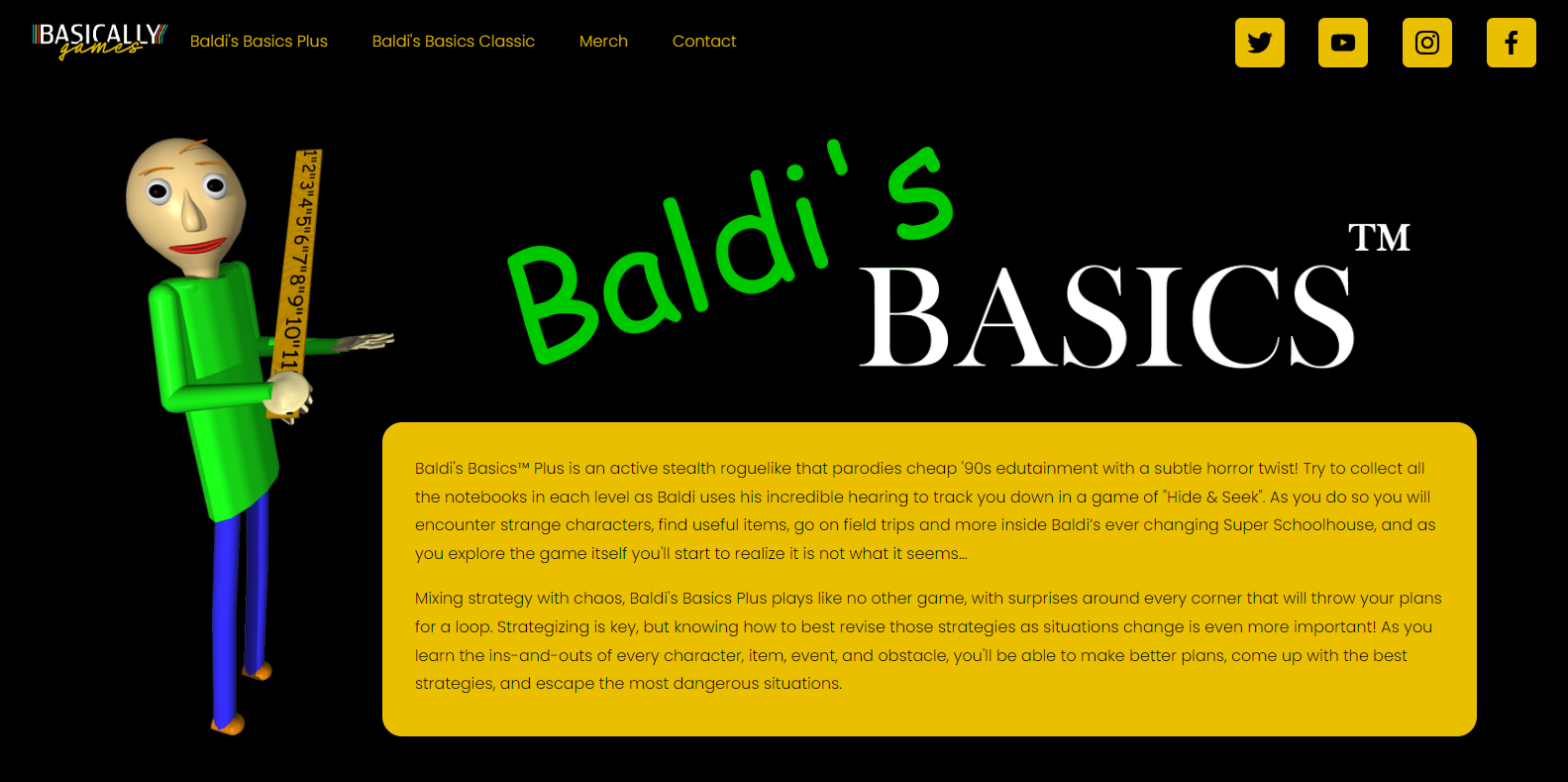 Baldi's Basics Classic Remastered Remastered by Not So Studios