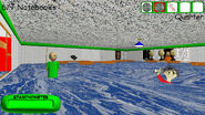 Baldi sinking in whirlpools.